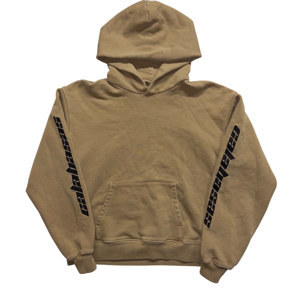 Yeezy Season 5 Calabasas Hoodie Tan Brown YZ6U2050-A Mens Small Made In Italy